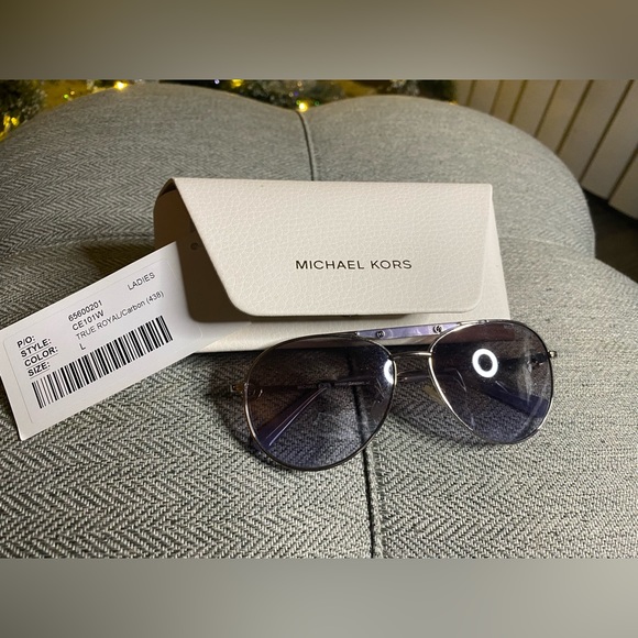 Michael Kors true royal/carbon aviator sunglasses. NWT. - Picture 2 of 4